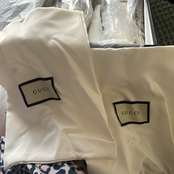 GUCCI Women's GG Logo EU 39 Web cream color Canvas Espadrilles Flats - Picture 10 of 16